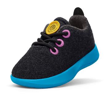 Baskets Allbirds Smallbirds Laine Runner Enfant Bleu Noir | FR4192IS