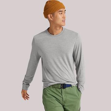 T Shirts Allbirds Long Sleeve Sea Homme Grise | FR4772MA